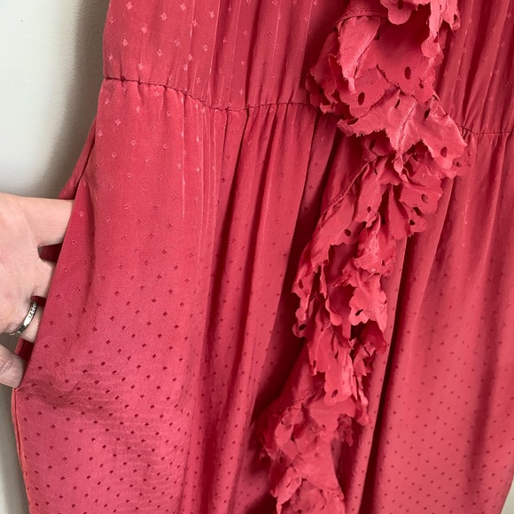 Revolve REBECCA TAYLOR Punched Cami Dress in Watermelon Size 0 - Picture 9 of 11